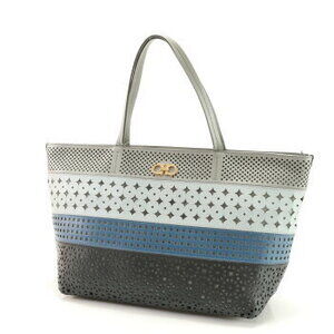 Salvatore Ferragamo double bag leather shoulder Gancini tote perforated